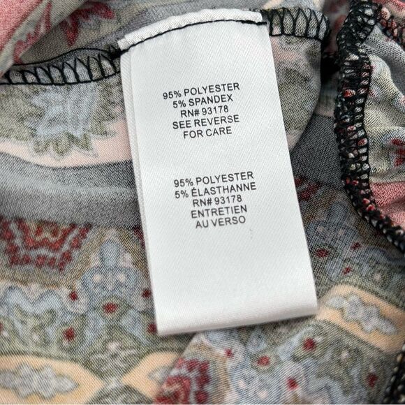 NWT Tahari black printed boho ruffle maxi dress size medium - Picture 10 of 10